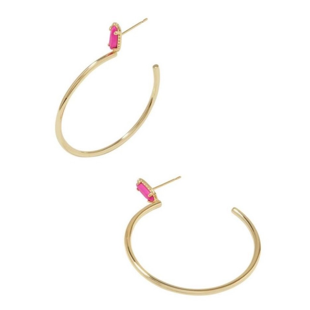 Kendra Scott Gold /Fuchsia earrings nwt